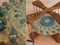 やだずっと見入っちゃう。オリジナルの立体アニメーションも作れる卓上メリーゴーランド。3Dゾエトロープ(回転のぞき絵)
