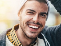 Happy young man outdoors