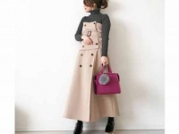 流行のトレンチデザインは、ビスチェつきが今年顔　＃東京365日コーデ