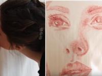 絵の具の代わりに自分のキスマークで絵を書いちゃう女性アーティストが話題に