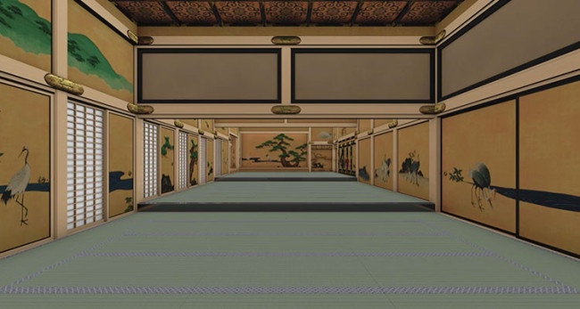 将軍が政治を執った大広間。