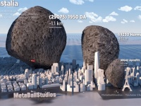 これまでに発見された小惑星の大きさをニューヨーク市と比較してみた