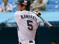 昨季は2番打者で70試合にスタメン出場した川端慎吾（C）野球太郎