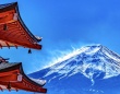 神気が立ち昇っているかのようだ...！　冬の澄んだ空の下、富士山と五重塔が美しすぎる共演
