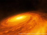 ハッブル宇宙望遠鏡がブラックホールの周囲を回転しているミステリアスな薄いディスクを発見