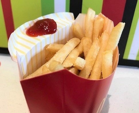 ポテト容器の「裏ワザ」話題（写真は2019年1月18日、Jタウンネット編集部撮影）