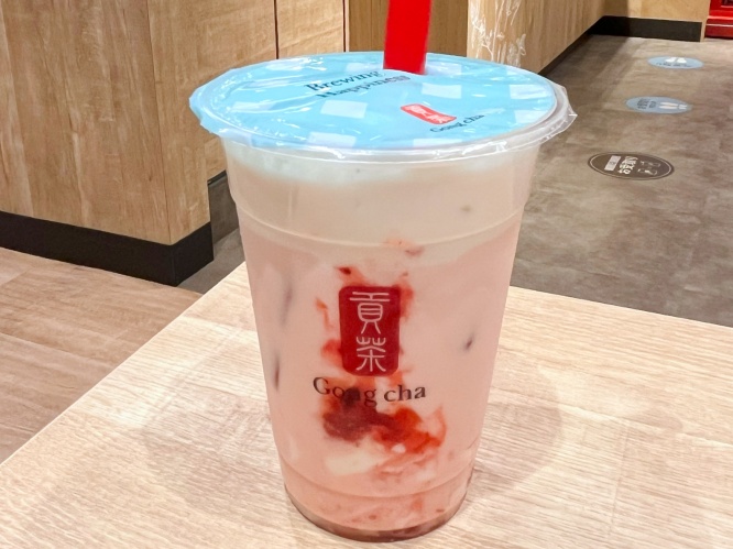 【ゴンチャ】モバイルオーダーで先行販売中！春の風物詩『いちご杏仁 ミルクティー』実食レポ