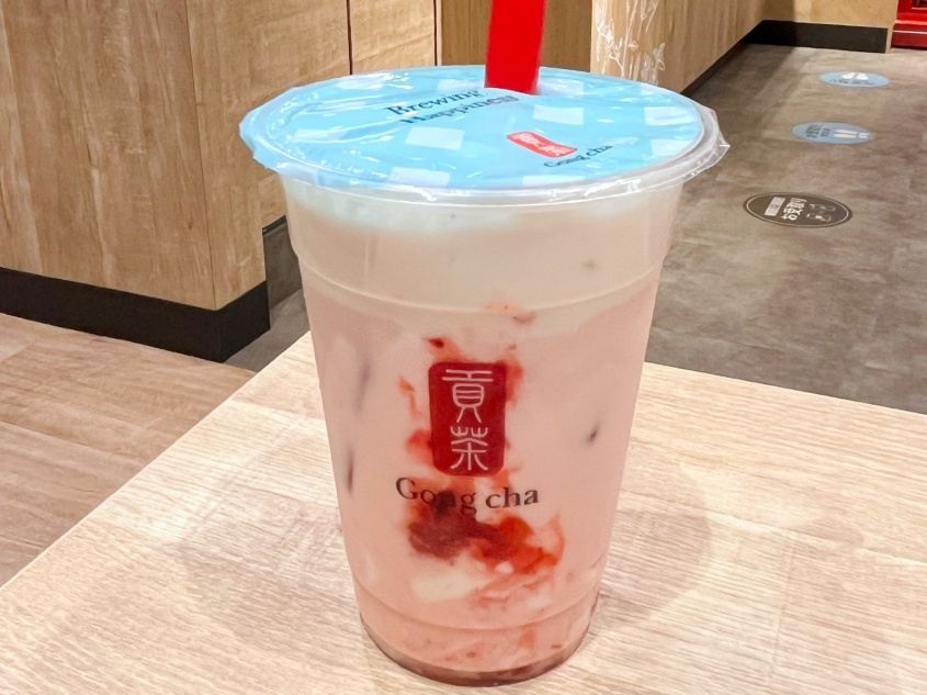 【ゴンチャ】モバイルオーダーで先行販売中！春の風物詩『いちご杏仁 ミルクティー』実食レポ