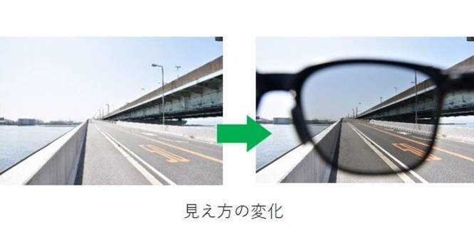 導入する保護メガネの見え方の変化(画像は広島電鉄の公式サイトより)