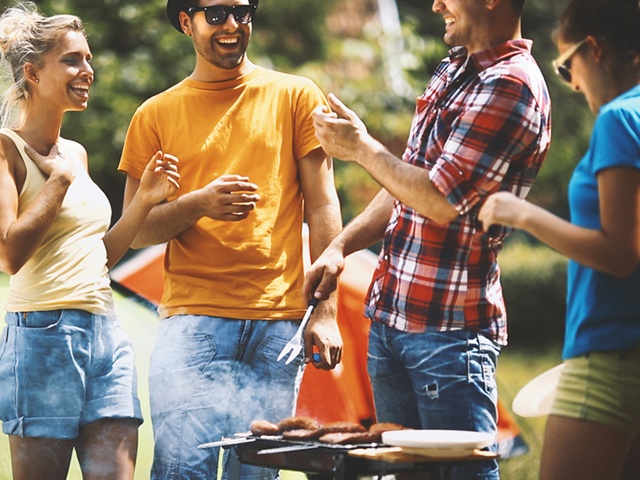 Outdoors barbecue.