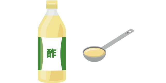 お酢を大さじ1杯を計量する