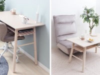 デスクもテーブルも自由自在！　ヤマソロ「2WAY折れ脚テーブル」発売