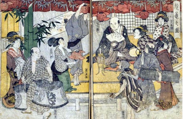 「青楼絵抄年中行事 上之巻」十返舎一九　国立国会図書館デジタルコレクションより