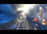 レゴトレイン発車！　手作りの森に車道、海底トンネルを走る！