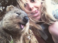 つられて笑っちゃうかわいさ！ 世界一幸せそうなクアッカワラビーとの2ショット写真8枚