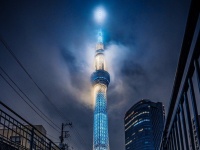 「異世界に来たみたい」　曇り空の中、煌々と輝くスカイツリーが圧倒的にかっこいい