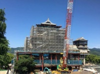復旧工事中の熊本城（熊本城公式facebookページ