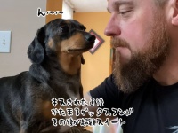 ん？これってもしかして？愛犬にキスした後の反応が超絶スイート