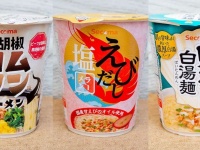 セコマの「黒胡椒コムタンラーメン」「えびだし塩ラーメン」「貝だし白湯麺」