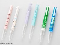 左から3色ホルダー（AGピンク、AGホワイト）、 4色ホルダー（AGパープル、AGライトブルー）、5色ホルダー（AGグリーン、AGブルー）