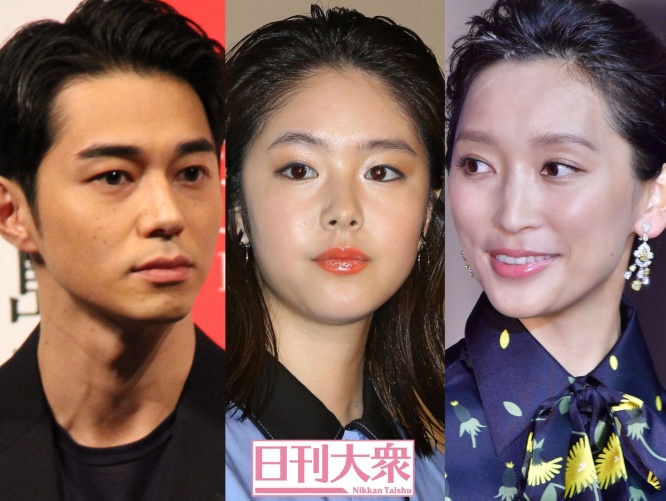 （左から）東出昌大、唐田えりか、杏
