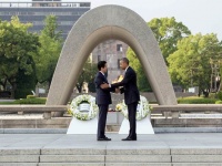 広島を訪れたオバマ大統領（Wikimedia Commonsより）