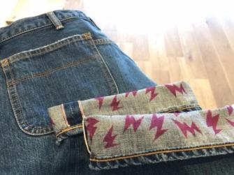 京都デニム ロールアップ染め