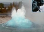 温泉が地上４０メートルもの高さに吹き上がる様子を超スロー再生で見てみた。