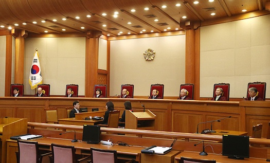 韓国・憲法裁判所の法廷（写真提供／山田俊英）