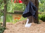 【訃報】凶悪なアヒル軍団に善良なガチョウが殺害される。人間は追悼のための像を作った模様。
