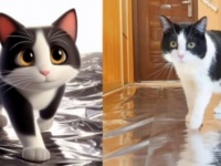 アニメとリアル、どっちがお好き？保護猫プーシクくんとアニメの猫を比べてみた結果