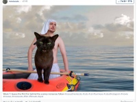 飼い猫と挑む映画のワンシーンを再現したインスタが話題に