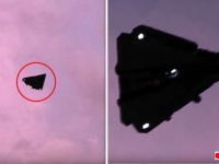 噂のTR-3Bなのか？アメリカの軍事基地の上空で目撃された三角形の飛行物体