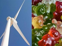 未来の風力発電は、使用後に甘いお菓子に生まれ変わるかも