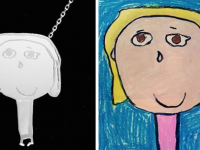 子供の描いた絵をそのまま形どってシルバーアクセサリーに