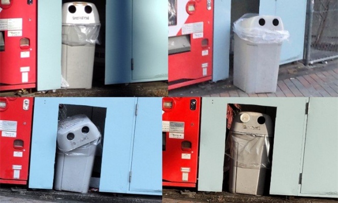 出たり入ったり、悩んだり困ったり...　表情豊かな「回収ボックス」が可愛すぎると大人気