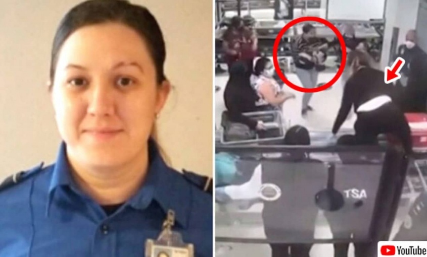 咄嗟に体が動いた。保安検査場の職員がベルトコンベアを飛び越え、窒息状態の赤ちゃんを救う