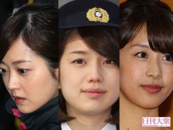 （左から）水卜麻美アナウンサー、弘中綾香アナウンサー、加藤綾子
