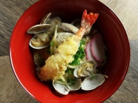 年越し海老天パスタ