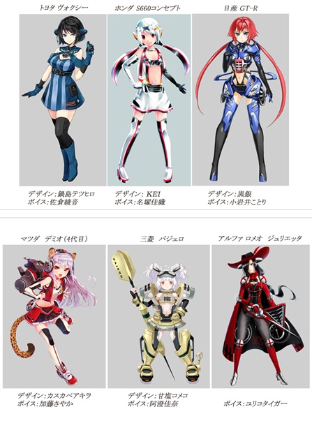 オートックワン、業界初!車の美少女擬人化ゲーム『車なごコレクション』