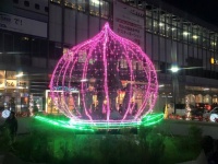 桃太郎像イルミネーション2015（岡山市フェイスブック