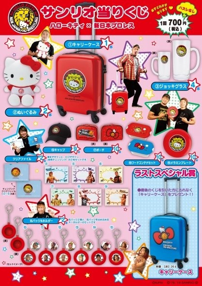 当りくじの詳細　（C）NJPW（C）1976, 2019 SANRIO CO.,LTD.