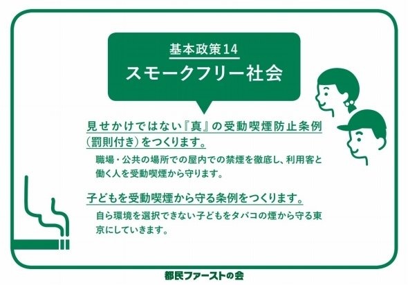 都民ファーストの会基本政策集から