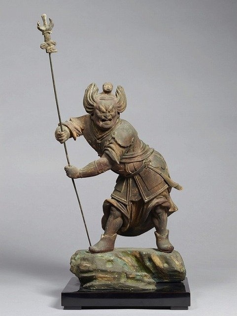 真達羅大将立像（寅）（十二神将立像のうち）。(奈良国立博物館所蔵、収蔵品データベースより)