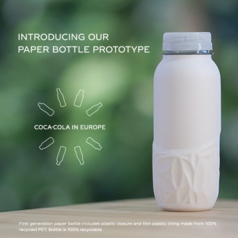 コカ・コーラ社、「廃棄物ゼロ社会」目指し紙製容器のプロトタイプを発表