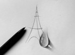 まるで浮いているような不思議なスケッチ。それはたった数本のエンピツで描き上げられたものだった