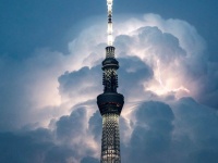スカイツリーの背後に巨大な〝竜の巣〟出現　ラスボスの気配感じる光景に8.5万人騒然