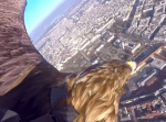 大空を飛ぶ疑似体験が可能に！ワシに３６０度視点小型カメラを付けて飛ばしてみた