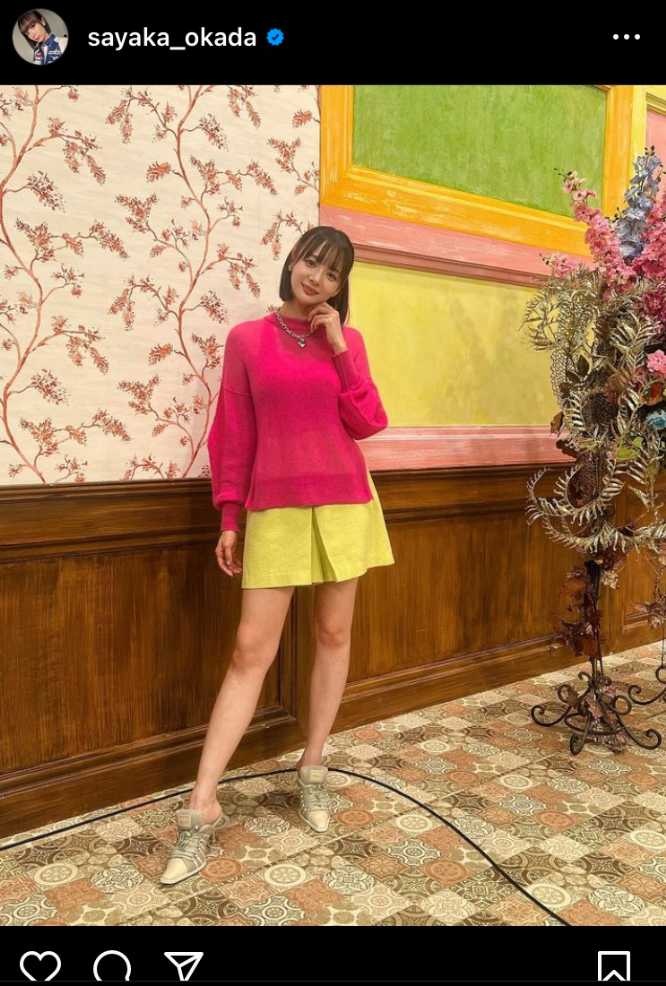インスタグラム：岡田紗佳(@sayaka_okada)より