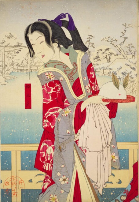 全盛四季冬 根津庄やしき大松楼 画：月岡芳年 国立国会図書館デジタルコレクションより